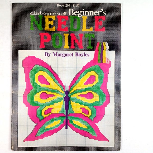 Columbia-Minerva Corporation Other - Beginner's Needlepoint Margaret Boyles Columbia Minerva Book 207 36 Pages 1972